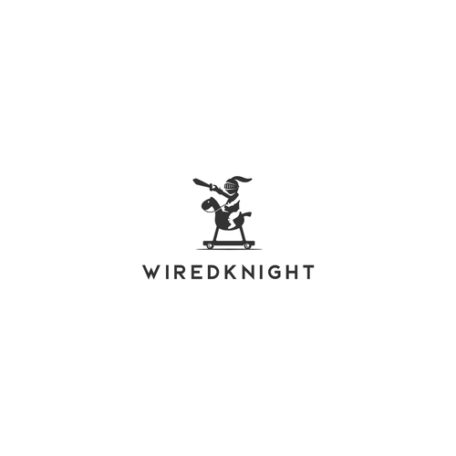 Puppet logo with the title 'negative space logo'