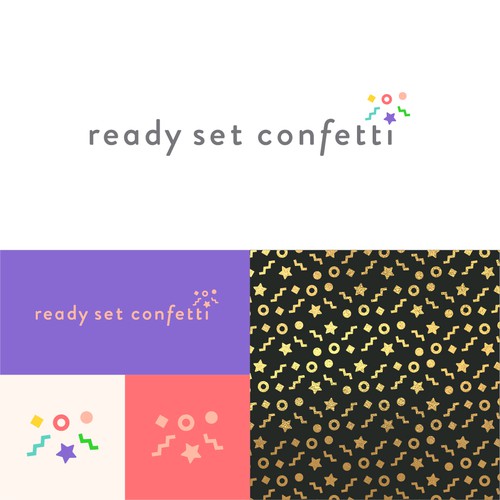 Confetti design with the title 'Fun and Elegant Logo for Event Design Company!'