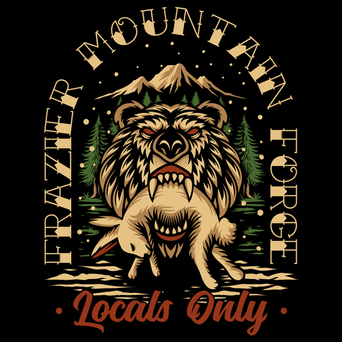 Bear t-shirt with the title 'Frazier Mountain Forge'