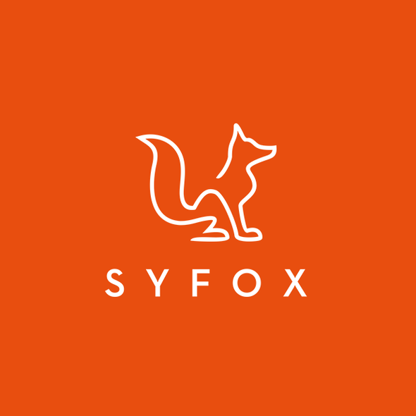 Red and orange design with the title 'Remarkable Fox Logo'