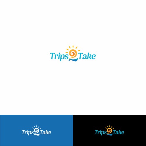Travel logo with the title 'Trips 2 Take'
