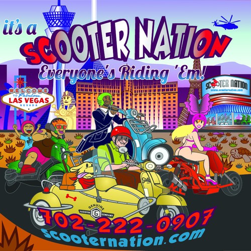 Scooter design with the title 'Scooter Nation'