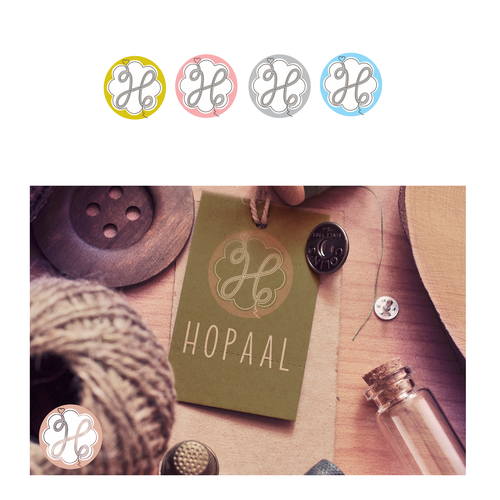 Thread design with the title 'Lineart vintage logo'