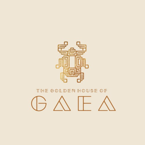 Gold logo with the title 'Luxuriant logo concept for a High-End Fashion House'
