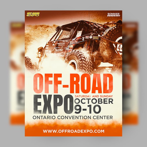 Off-road design with the title 'Off Road Event Poster Design'