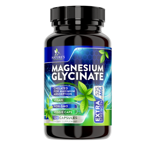 Medical label with the title 'Magnesium supplement design'