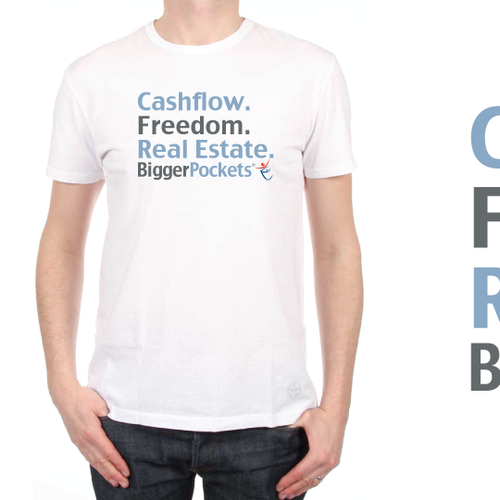 Freedom t-shirt with the title 'Cashflow. Freedom. Real Estate.'