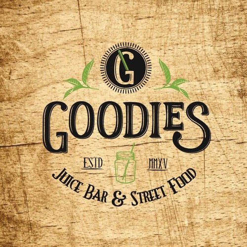 Street food logo with the title 'Goodies'