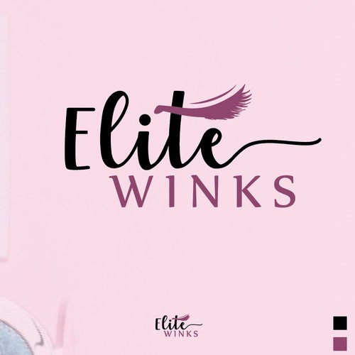 Eyelash design with the title 'ELITE WINKS Eyelash'