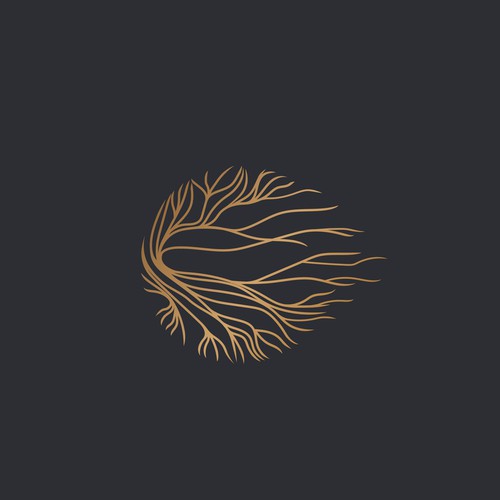 Gold beauty logo with the title ' Elegant logo for Health & Wellness Therapy'