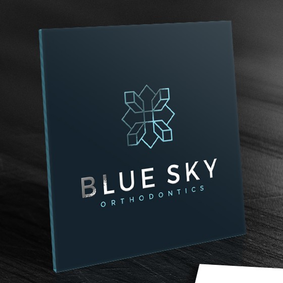 Business brand with the title 'Square business card design'