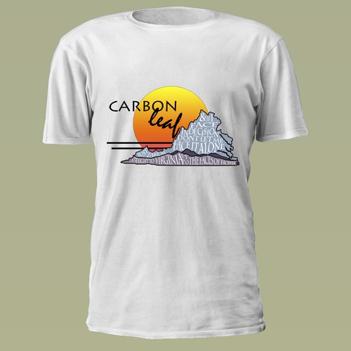 Sunset t-shirt with the title 'Design a "Virginia" T-SHIRT GRAPHIC for indie folk/rock band Carbon Leaf'