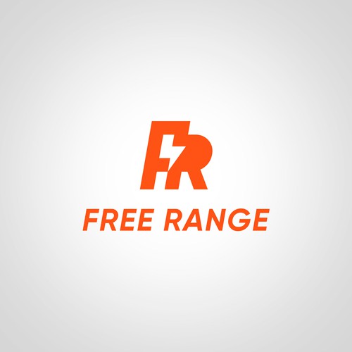 Voltage logo with the title 'Letter logo design for Free Range'
