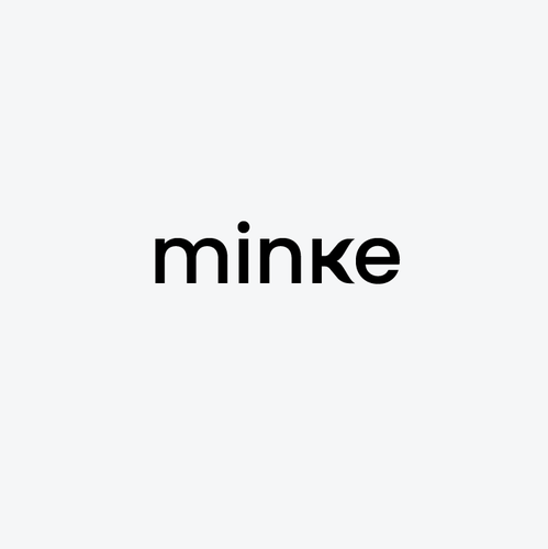 Whale logo with the title 'minke'
