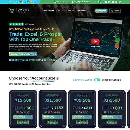 Accounting website with the title 'Accounting & Financial Website'