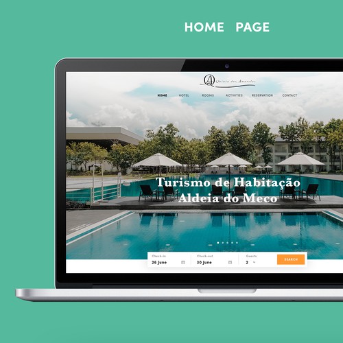 Hotel website with the title 'Hotel web'