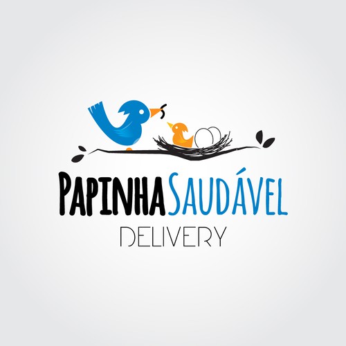 Eating design with the title 'Papinha Saudável Delivery'