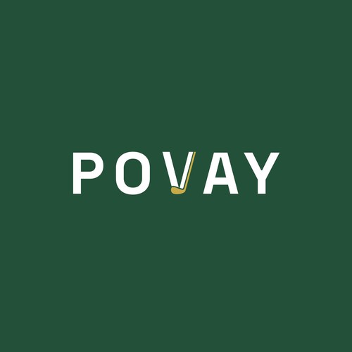 Golf logo with the title 'POVAY'