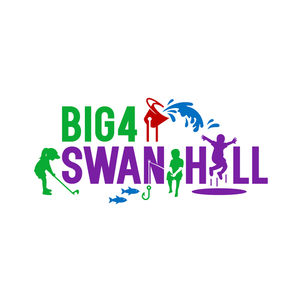 Camper or caravan logo with the title 'Big4 Swan Hill'