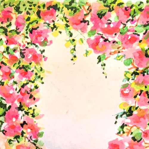 Paper artwork with the title 'Watercolor'