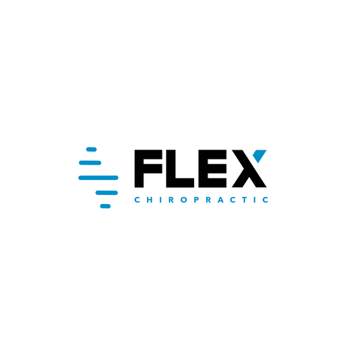 Spine logo with the title 'logo design for FLEX CHIROPRACTIC'