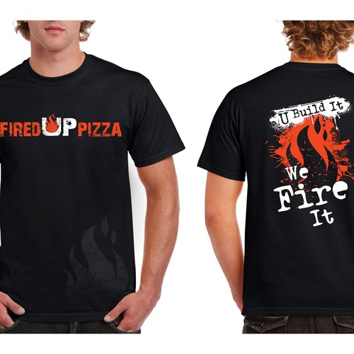 Restaurant t-shirt with the title 'Bold logo concept for pizzeria'
