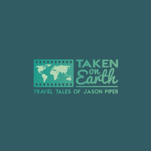 Image design with the title 'Taken on Earth logo design'