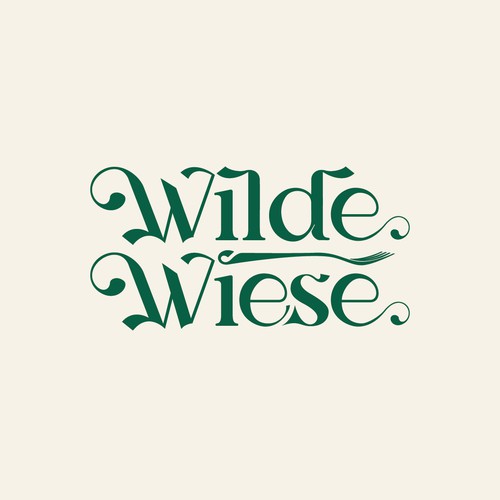 Vegetarian logo with the title 'wordmark for vegan restaurant'