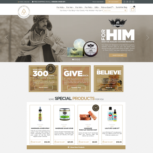 Website with the title 'School of Wash'