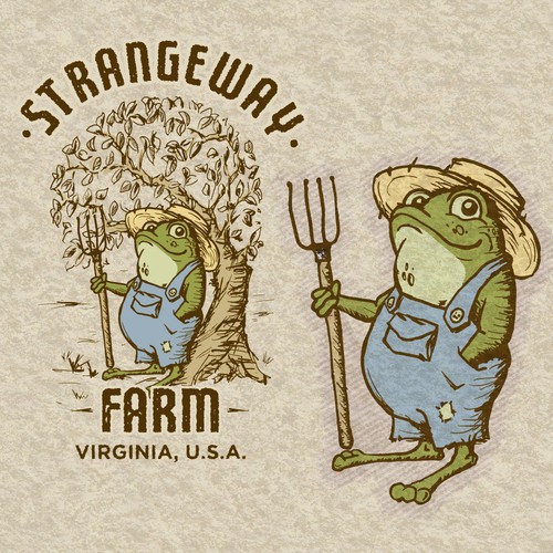 Design with the title 'Logo for farm. Not used. For custom and sale'