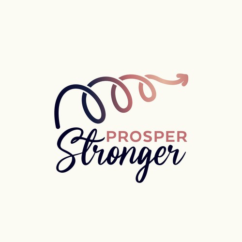 Spiral design with the title 'Logo Prosper Stronger'