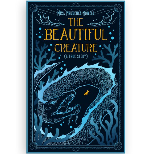 Creature design with the title 'Book Cover for a Fantasy Fairytale'