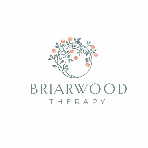 Rose design with the title 'Briarwood Therapy'