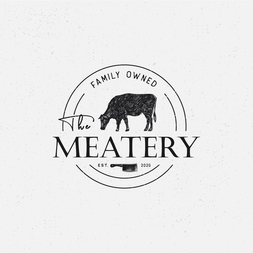 Meat logo with the title 'The Meatery Logo design'