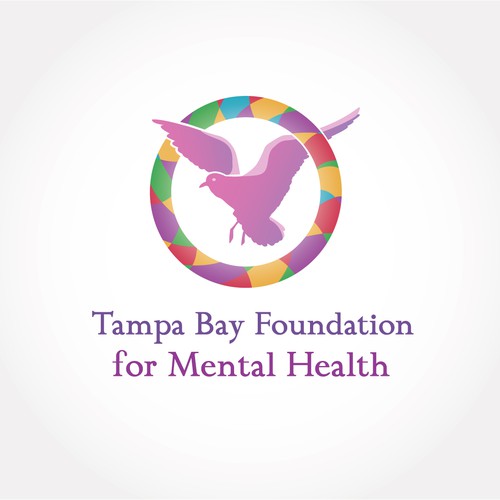 Pigeon logo with the title 'Beautiful Logo with Purple Pigeon'