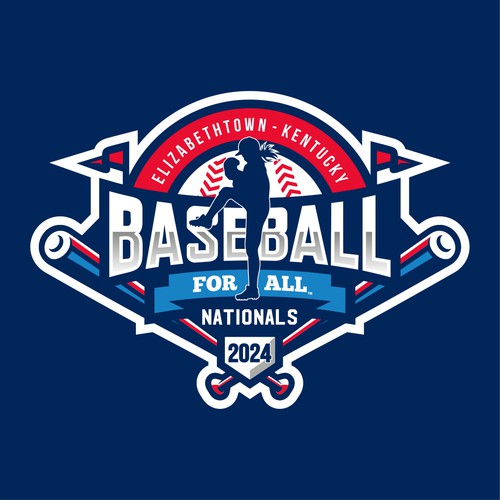 Baseball bat logo with the title 'Winner of Baseball For All 2024 Contest'