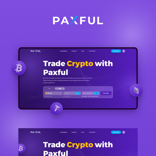 Typography website with the title 'Website Redesign for a Crypto Company'