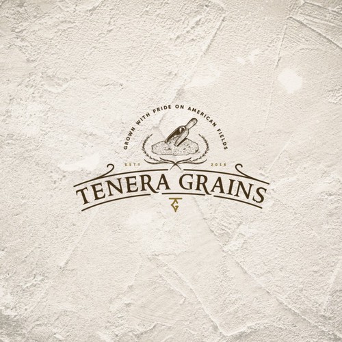 Paper design with the title 'Tenera grains logo'