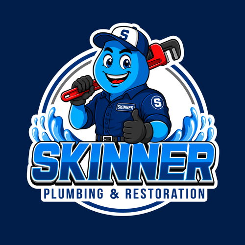 Utility logo with the title 'Logo Mascot SKINNER '