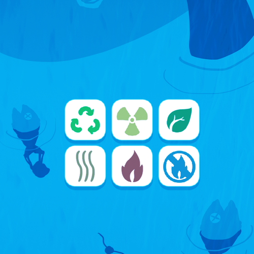 Plastic design with the title 'Sea Plastic Trash Awareness Mobile Game'