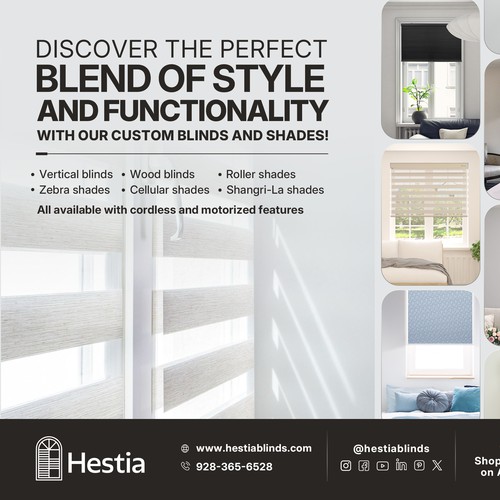 Direct mail design with the title 'EDDM Campaign Postcard Design for Hestia'