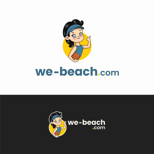 Volleyball logo with the title 'Volley Girl'