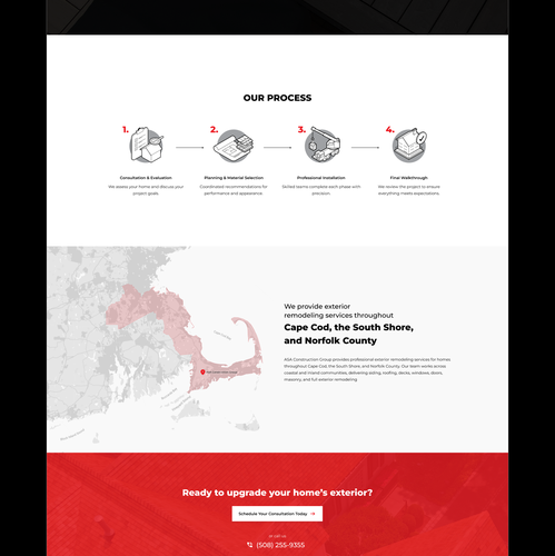 Website with the title 'Construction Services Landing page'