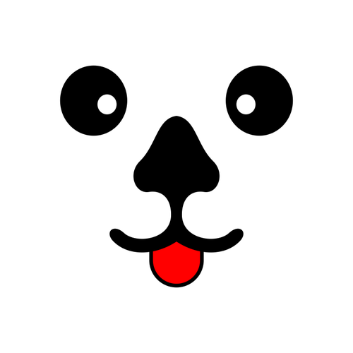 Pet shop logo with the title 'Cute Dog Logo'