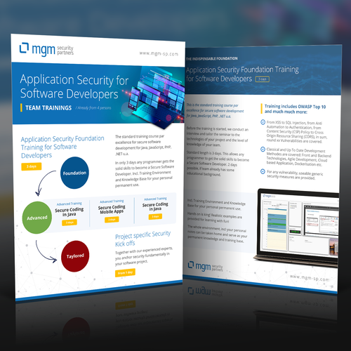 Seminar design with the title 'Seminar Brochure Design'