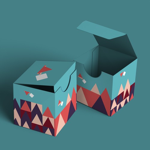 Packaging illustration with the title 'Business card box'