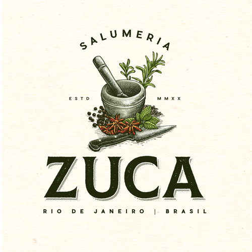 Hand-drawn design with the title 'ZUCA'