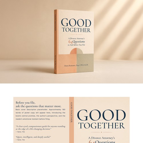 Pastel book cover with the title 'Book Cover Design - Contest Proposal'
