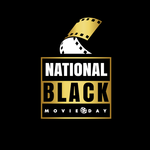 Cinema logo with the title 'logo for national black movie day'