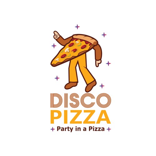 Disco logo with the title 'DISCO PIZZA'